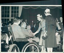 1957 Original Press photo Star and Garter Home Lady Mountbatten Visit Handshake  picture