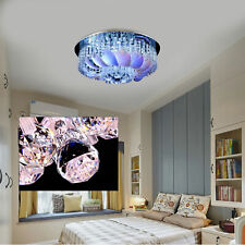 Modern LED Crystal Ceiling Light 6 Color Dimmable Chandelier W/Remote Controller picture