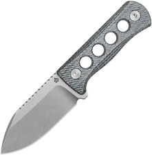 QSP Knife Canary Fixed Blade Neck Knife Denim Micarta Stonewash 14C28N picture