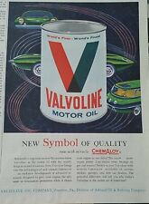 1961 Valvoline with Chemaloy motor oil can futuristic car art vintage ad picture