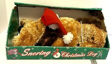 Snoring Christmas Dog Singing Plush Action Novelty New In Box picture