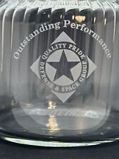 Glass Apothecary Jar with Lid Boeing  Outstanding Performance Employee Gift EUC picture