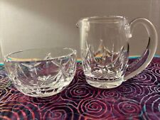 Waterford Crystal Ireland SWAGS Creamer and Open Sugar Bowl - Both Signed picture
