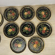Vintage Alcohol Proof Set Of 8 Coasters In Box Made In Occupied Japan Floral picture