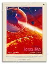 NASA Retro Space Tourism Travel Poster - 