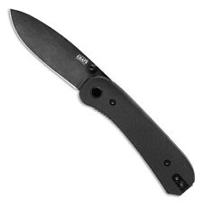 Knafs Lander EDC Folding Knife Black Handle D2 Drop Point Plain Black Blade KLBK picture