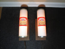 Vtg Pair (2) Anheuser-Busch Budweiser Beer Wall Sconce Lamps 1982 picture