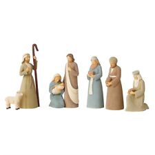 Foundations Mini Nativity Figure Set Holy Family Wisemen Shepherd Sheep 6011548 picture