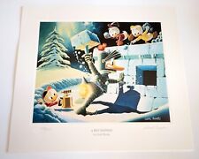 Carl Barks Lithograph A HOT DEFENSE  374/595 Signed Donald Walt Disney  picture