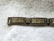 STERLING SILVER - ANTIQUE FAMILY NAME CHARMS STERLING SILVER BRACELET picture