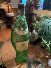 Vintage Bianco Bella Costa Toscana Fish Wine Bottles Decanters Green Italy 1969 picture