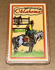 Oklahoma Indian Cowboy w/ Horse Playing Poker Cards NEW SEALED DECK + Hard Case picture