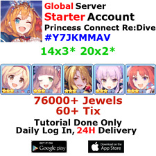 [EN] Priconne Princess Connect Re:Dive 14x3* Starter Account 70+Tix 76000+Jewe picture