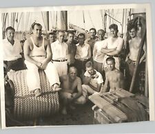 Remarkable VINTAGE 1939 Press Photo SHIP CREW Harvard Columbus Expedition picture