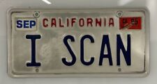 I SCAN License Plate, California Vanity. MRI CT neuroimaging dr md phd research picture