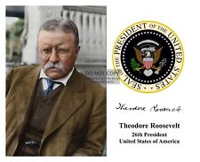 PRESIDENT THEODORE TEDDY ROOSEVELT PRESIDENTIAL SEAL AUTOGRAPHED 8X10 PHOTOGRAPH picture