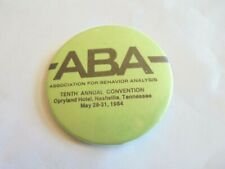 Cool Vintage 1984 ABA Association for Behavior Analysis Convention Pinback picture