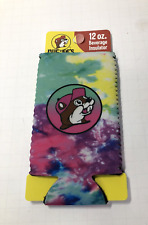 Buc-ee's Travel Center Tie Dye Slim Can Insulator New Bucky Beaver Logo 12oz picture