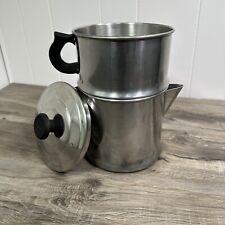 Vintage Lifetime Drip-O-Lator Double Coffee Pot Maker Stainless Steel 10 Cup  picture