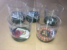 Set of 5 Vintage Casino Whiskey Glasses w Built-In Games by Howw Mfg Advertising picture