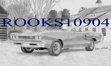 1969 Dodge Coronet R/T Convertible MUSCLE CAR ART PRINT picture
