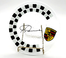 Rare 11.5” Peggy Karr Fused Glass Ferdinand Porsche Signature Plate Memorabilia picture