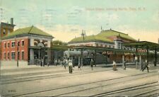 Troy New York 1913 Union Depot  North Postcard Northern News 3883 railroad picture