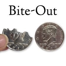 Bite Out Half Dollar Folding Coin Close Up Street Magic Illusion David Blaine  picture