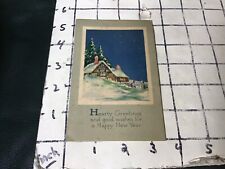 Original UNUSED postcard - Happy New Year - spotty GIBSON LINES #1 picture
