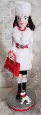 Pier One Imports NYC 5th Avenue James Nelson Nutcracker Lady With Dog Red Purse picture