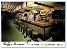 c1950's Duffy's Shamrock Restaurant Bar Tender View Denver Colorado CO Postcard picture