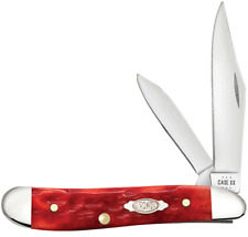 Case xx Knives Peanut Jigged Dark Red Bone 31948 Carbon Steel Pocket Knife picture