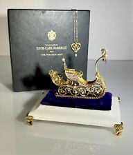 Franklin Mint Fabergé Imperial Jeweled Sleigh & Pendant Set - Gold, Diamond picture
