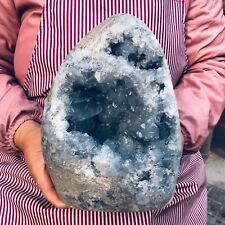 11.77LB Natural Blue Celestite Geode Mineral Specimen Quartz Healing picture