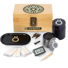 Premium Locking Stash Box Kit | Bamboo Storage Chest with Movable Tray Gift Set picture
