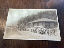 Barview Train Depot PR&N Railroad Oregon RPPC Postcard AZO UNP picture