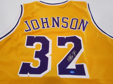 Magic Johnson of the LA Lakers signed autographed basketball jersey TAA COA 129 picture