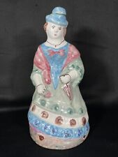 Vintage Decanter Made in Portugal Hand Painted Woman Figurine Signed & Numbered picture