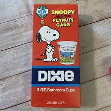 NIP Vintage 1985 Snoopy and the Peanuts Gang DIXIE Paper Cups Factory SEALED NOS picture