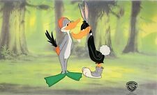 Warner Bros BUGS BUNNY DAFFY DUCK Sericel Animation Art Rabbit Duck Season picture