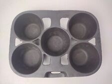 Vintage RARE Wagner Ware Q  Marked Cast Iron 5 Count Popover Muffin Pan Antique? picture