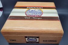 Perdomo | Lot 23 Belicoso Sun Grown Wood Cigar Box Empty - 7.75