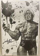 Codename Ric Flair #1 Battle Damaged B&W Virgin Variant SIGNED by Kirkham W/COA picture