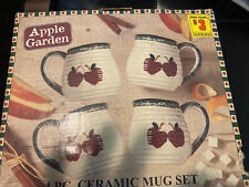 Collectibles 1980 Apple Garden 4piece Ceramic Mug Set Not Opened picture