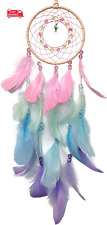 Colorful Dream Catchers, Handmade Feather Native American Circular Net for Kids picture