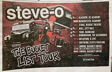 Steve-O The Bucket List Tour London Doubledecker Taxi Newspaper Clipping 10x7” picture
