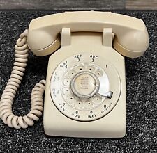 Bell System Western Electric 500 DM Tan Rotary Dial Desk Phone ~ Vintage picture