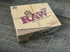 NEW FULL BOX RAW NATURAL UNREFINED PRE-ROLLED TIPS 20 PACKS (21 TIPS PER PACK) picture