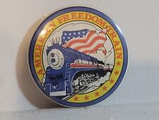 American Freedom Train Foundation 1975 Railroad Pin Pinback Button Vintage 2.5