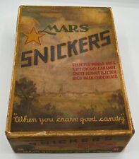 Vintage Colored Mars Snickers Candy Bar Box of 24 5¢ - 1930s/1940s - *Empty* picture